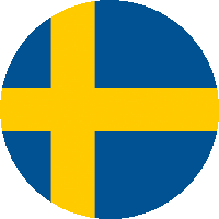 Sweden flag rounded, lt