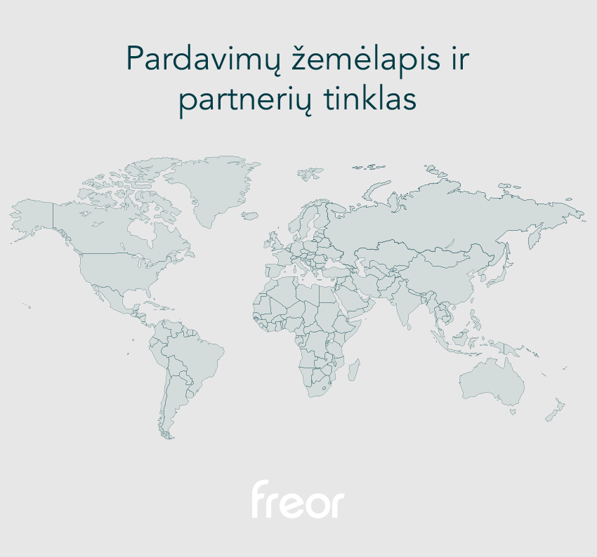 Pardavimų žemėlapis ir partnerių tinklas FREOR